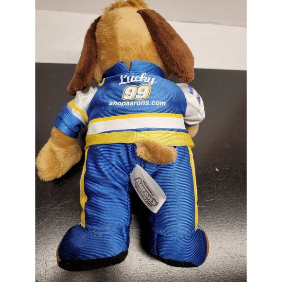 Aaron's Lucky Dog 10 Inch Plush in NASCAR uniform - Picture 4 of 8